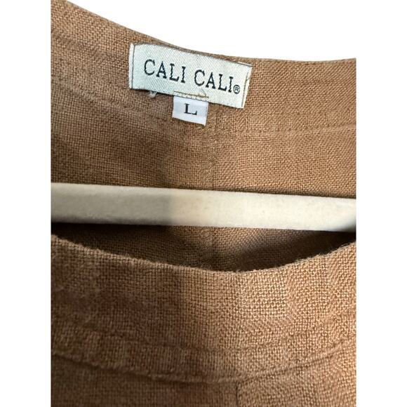 Cali Cali sleeveless tan linen dress - Picture 2 of 8